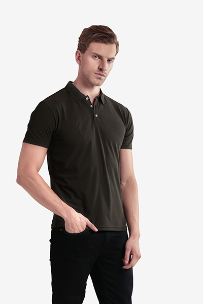Men's Basic Polo Neck T-Shirt
