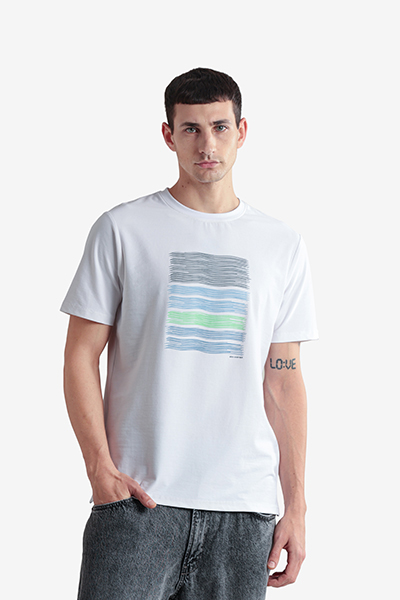 Men's Printed Round Neck T-Shirt