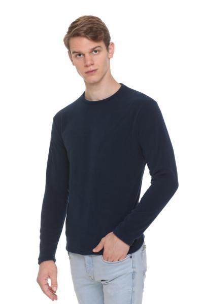 Men's Round Neck Suede Fleece Sweatshirt