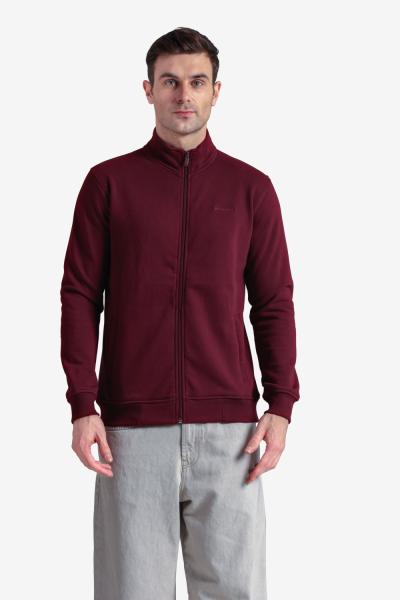 Men's Solid Full Zipper Jacket