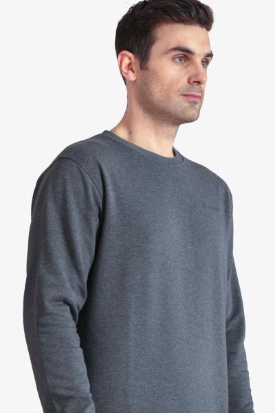 Men'S Solid Round Neck Sweatshirt