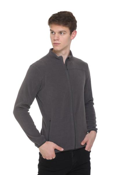 Men's Suede Fleece Full Zipper Sweatshirt